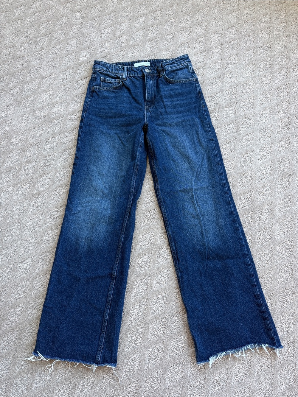 Classic Wide-Leg Blue Jeans - Brand Unspecified